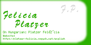 felicia platzer business card
